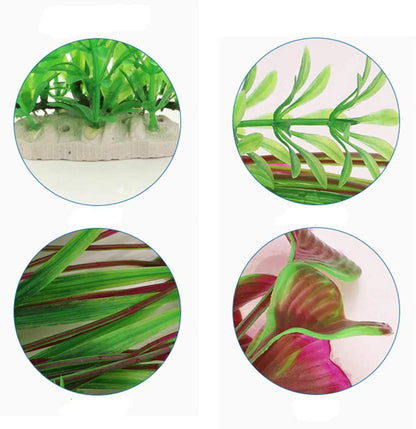 Large Aquarium Plants Artificial Plastic Fish Tank Plants Decoration Ornament for All Fish