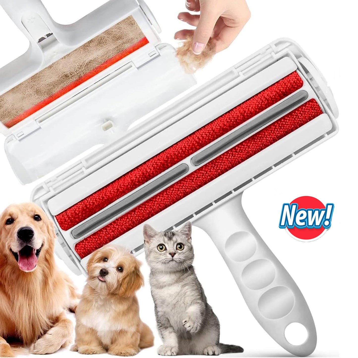 Lint Brush Roller, Reusable Cat and Dog Hair Remover for Furniture, Couch, Carpet, Car Seats and Bedding, Lint Roller for Pet Hair