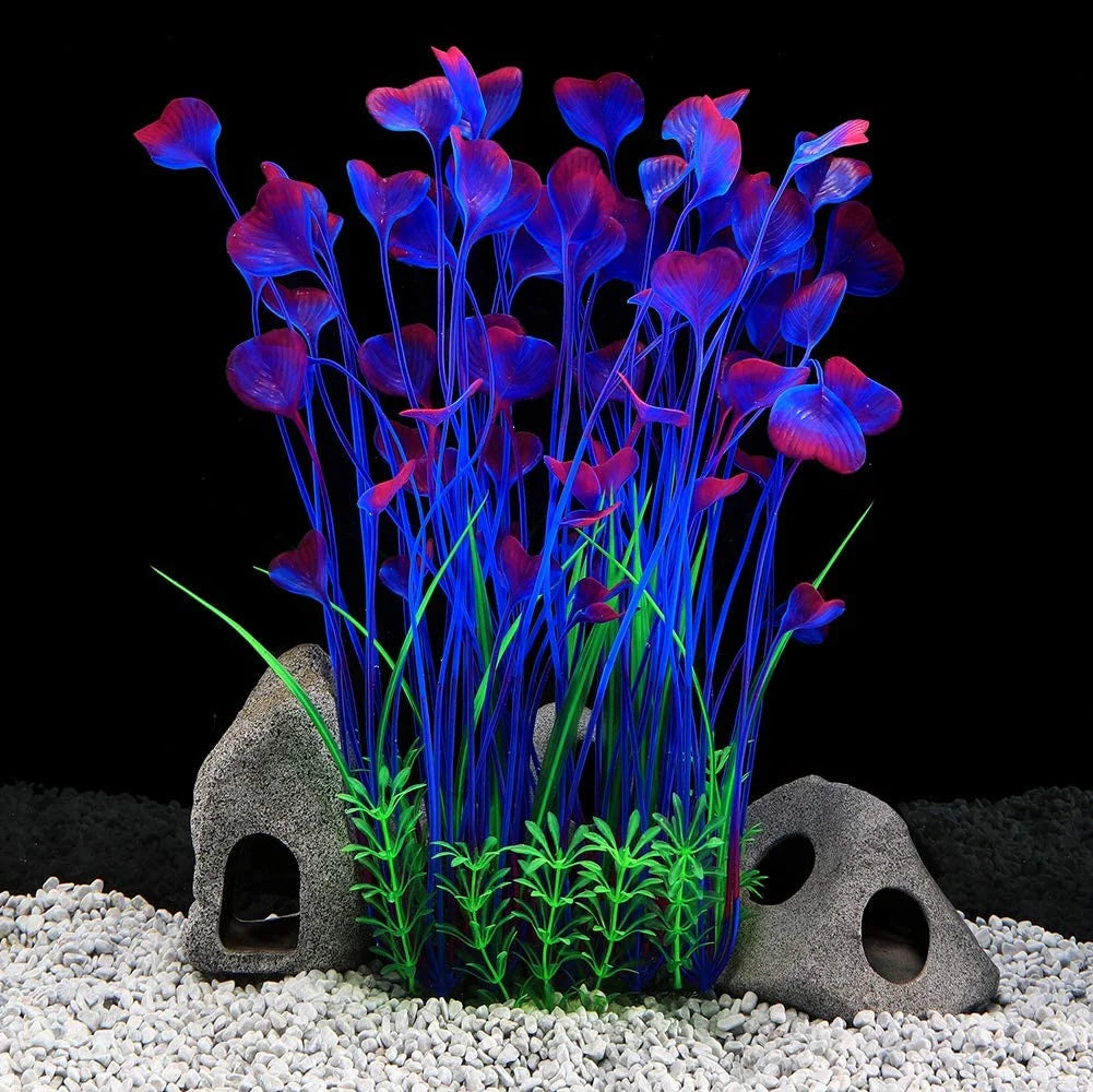 Large Aquarium Plants Artificial Plastic Fish Tank Plants Decoration Ornament for All Fish