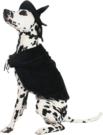 Halloween Witch Cape and Hat Dog Costume (Medium)